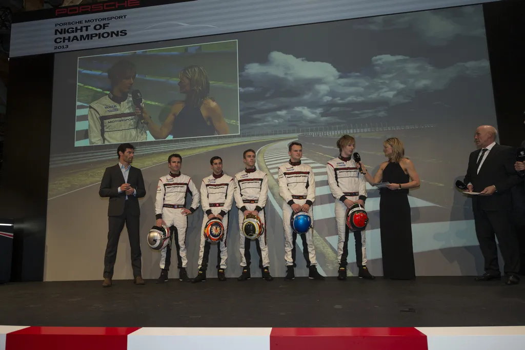 Driver squad Porsche LMP1, Mark Webber, Romain Dumas, Neel Jani, Timo Bernhard, Marc Lieb, Brendon Hartley (l-r)