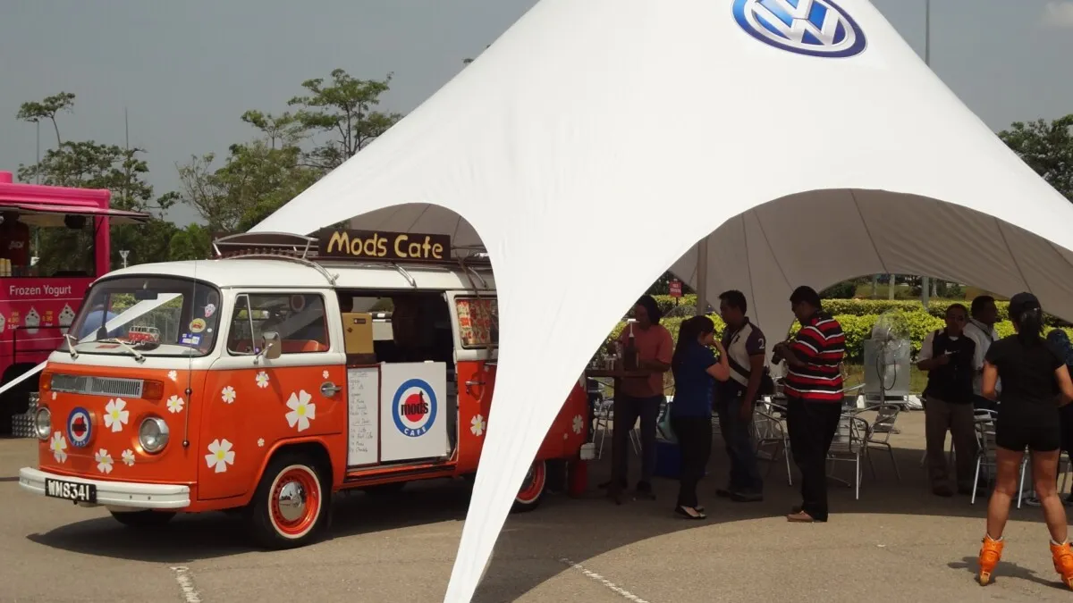 Classic roadworthy VW Kombi converted to a mobile cafe