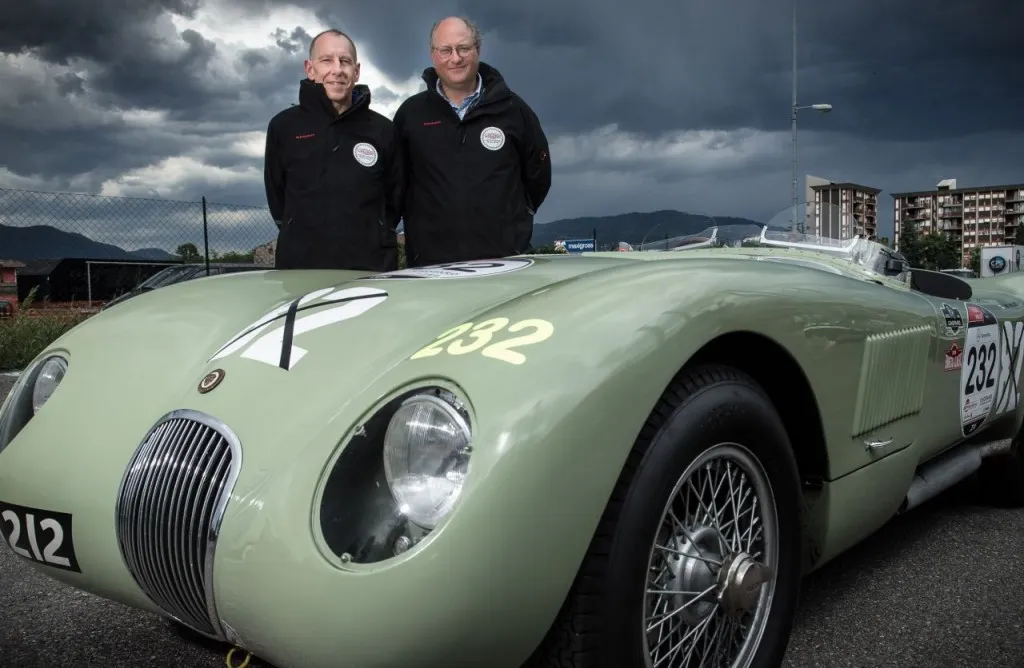 Senna and Brundle Lead Jaguar Charge as the 2014 Mille Miglia Begins in Brescia - Andy Wallace with Richard Franke