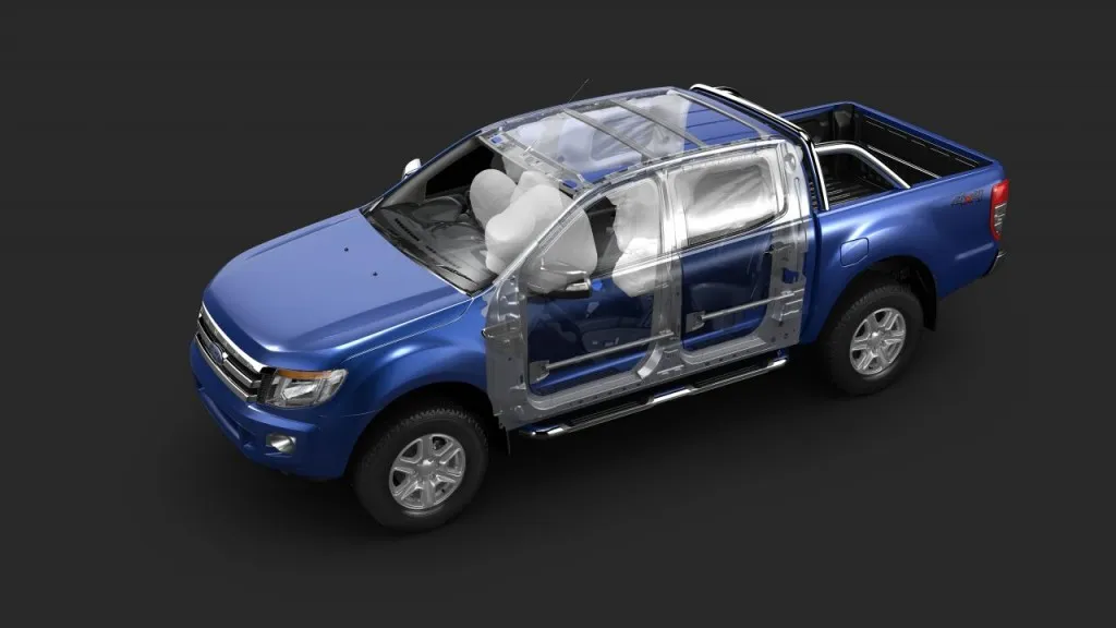 New frontal airbags for the driver and passenger in Wildtrak, XLT and XL Single and Double Cab