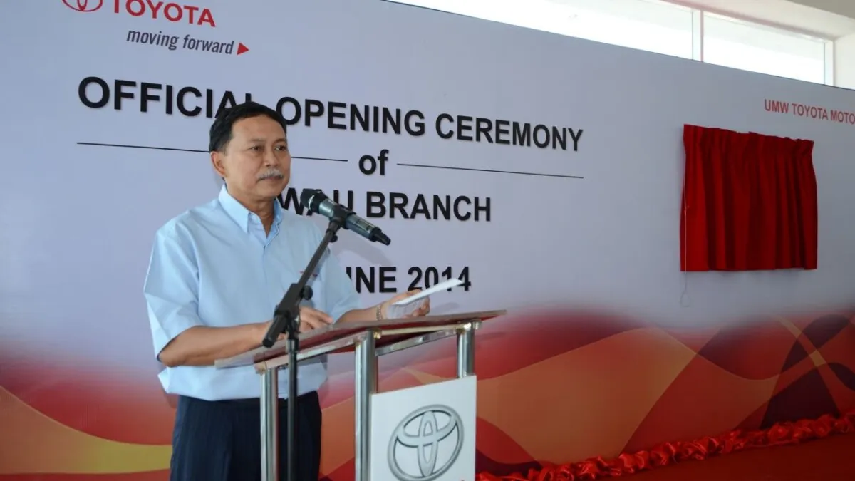 President of UMW Toyota Motor,Datuk Ismet Suki giving his speech