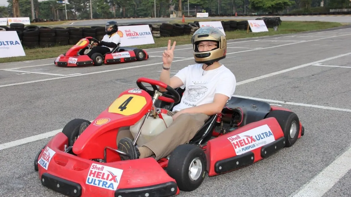 Kok Tuck Choon's V sign at the start of the go-kart challenge was prophetic as he was one of the five winners