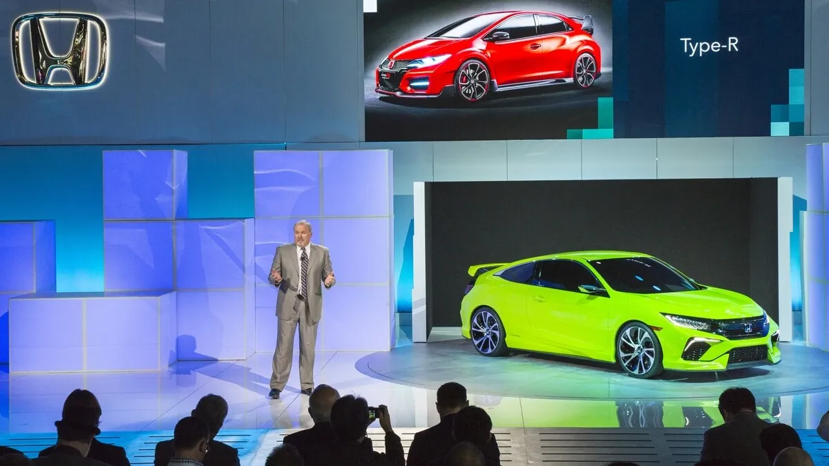 John Mendel with the 2016 Civic Coupe Concept