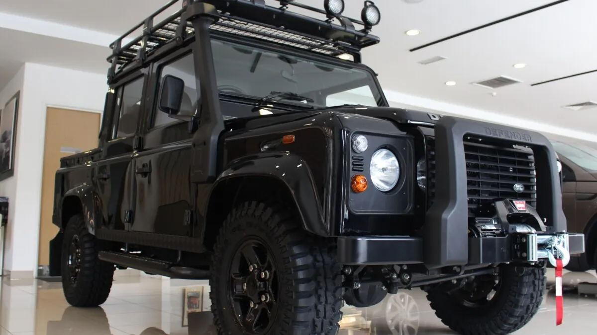 Land Rover Defender Limited Edition finished in Santorini black is transformed into a mean go-anywhere 4X4