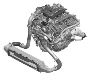 G90 3.3-liter twin-turbocharged V6 engine