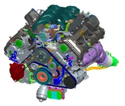 G90 5.0-liter V8 engine