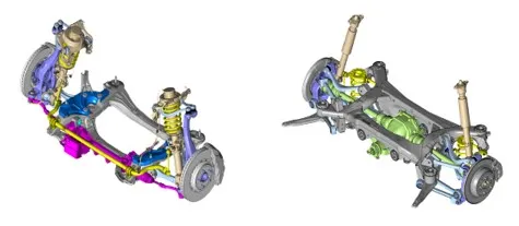G90 Front and Rear Suspension Layout w/Genesis Adaptive Control Suspension