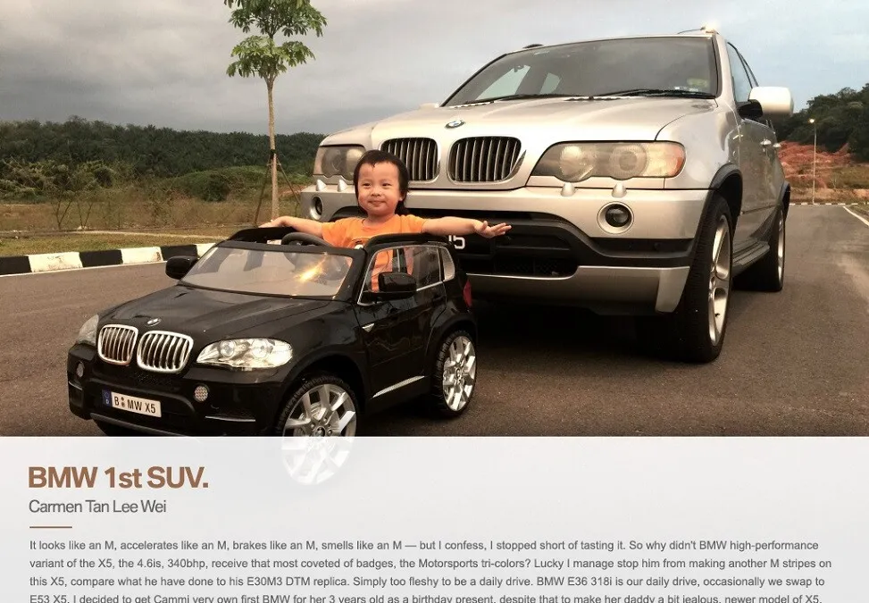 3. BMW 1st SUV - Carmen Tan Lee Wei