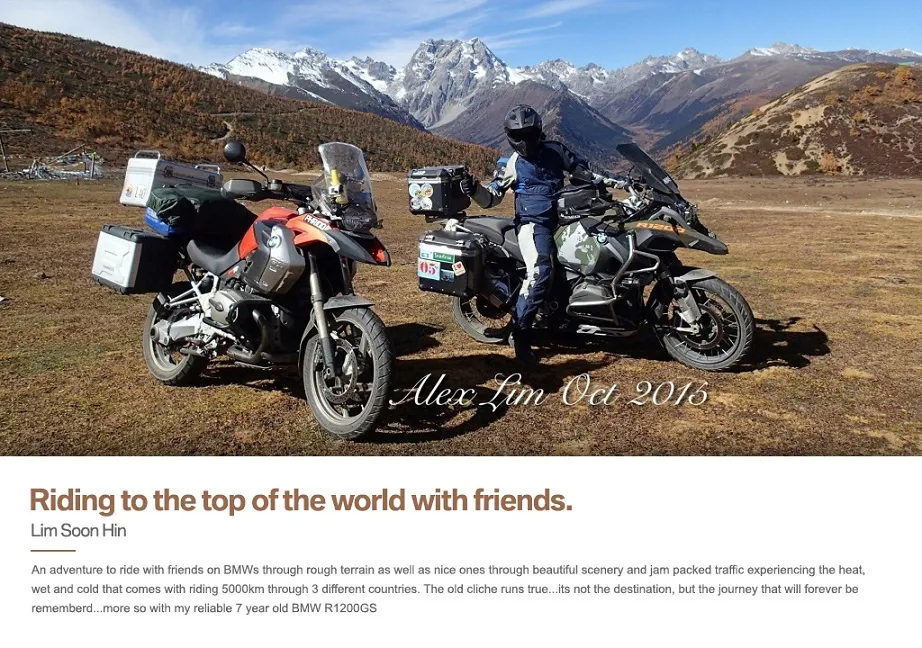 8. Riding to the Top of the World With Friends - Lim Soon Hin