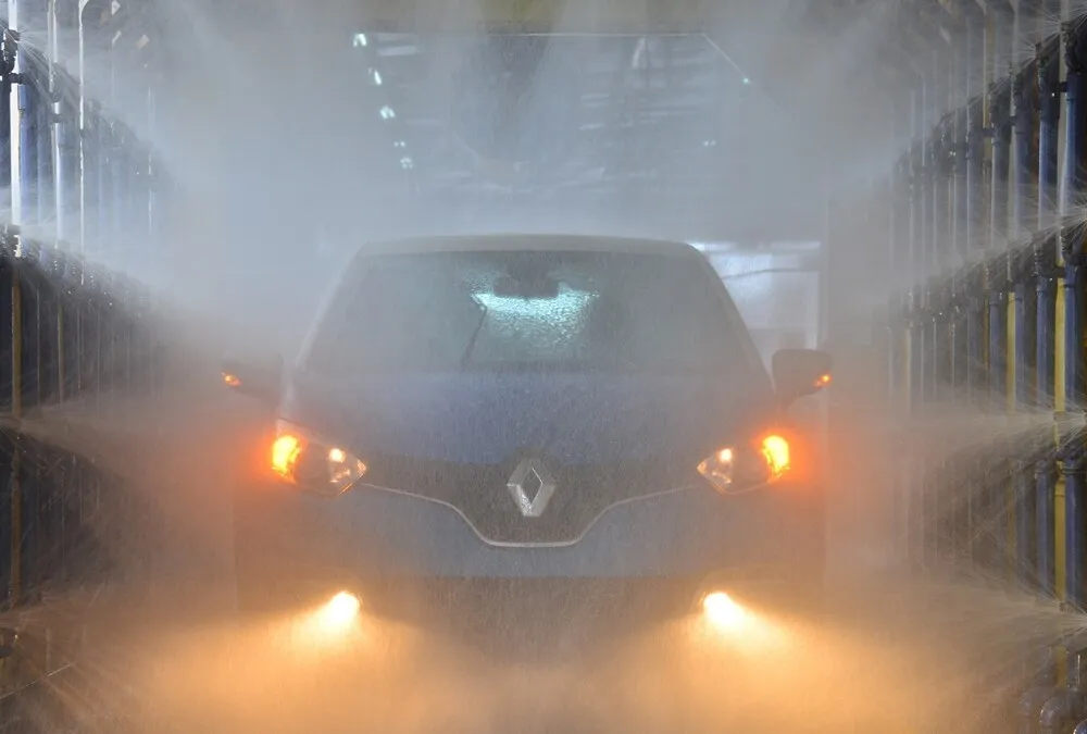 One of the final quality tests at TCMA for the locally-assembled Renault Captur