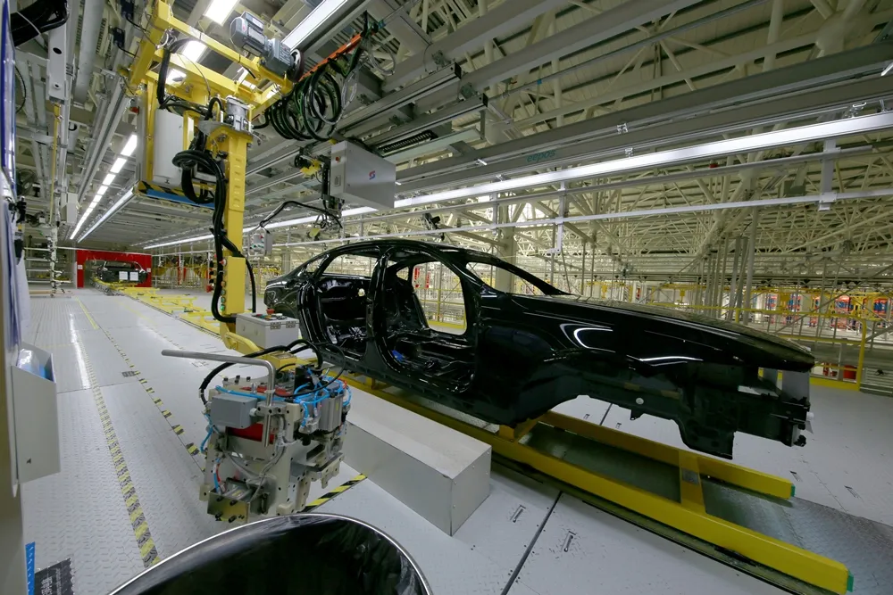 Pre-production of the new Volvo S90 in the Daqing manufacturing plant
