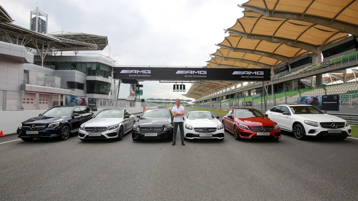 David Coulthard with the Mercedes-AMG 43 series models