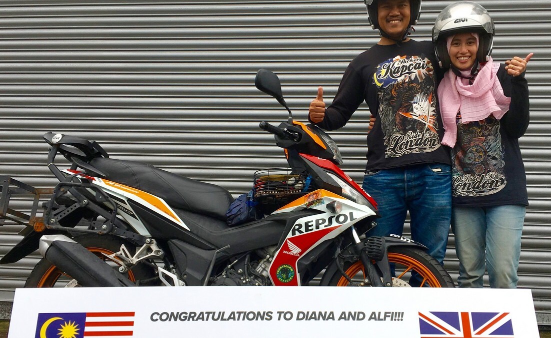 Images of ‘Alfi’ Bin Zakaria and Diana Binti Latief on their epic honeymoon journey