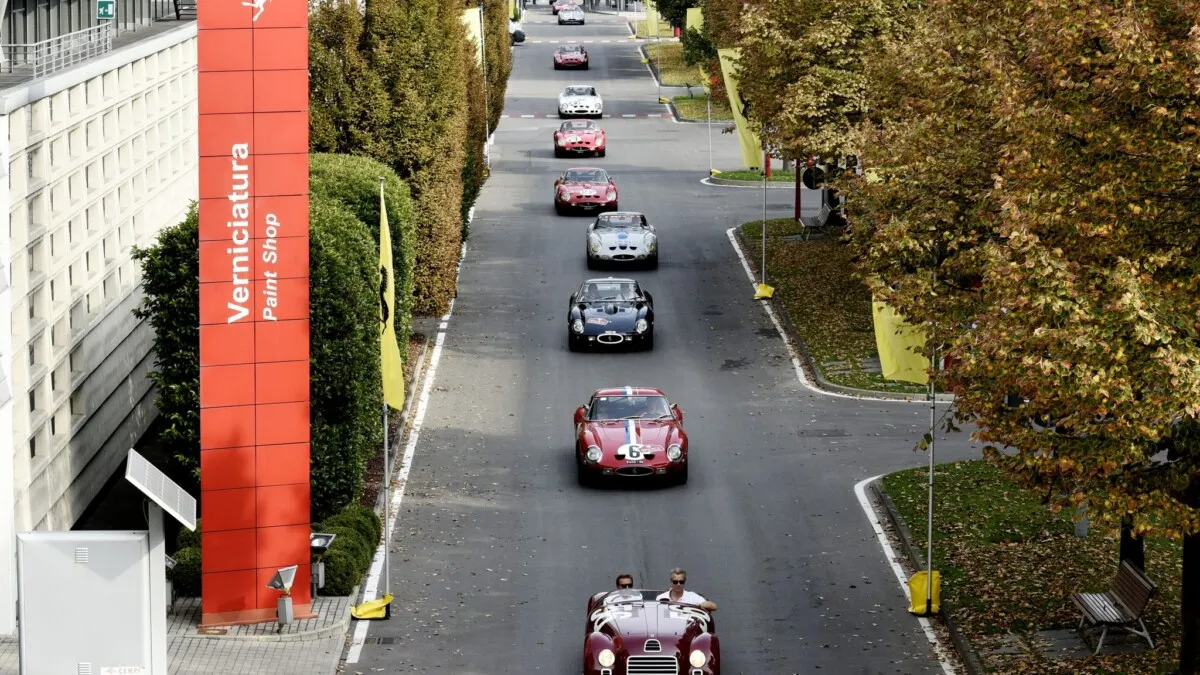 14 Rally marking the 55th anniversary of the 250 GTO arrives at Maranello