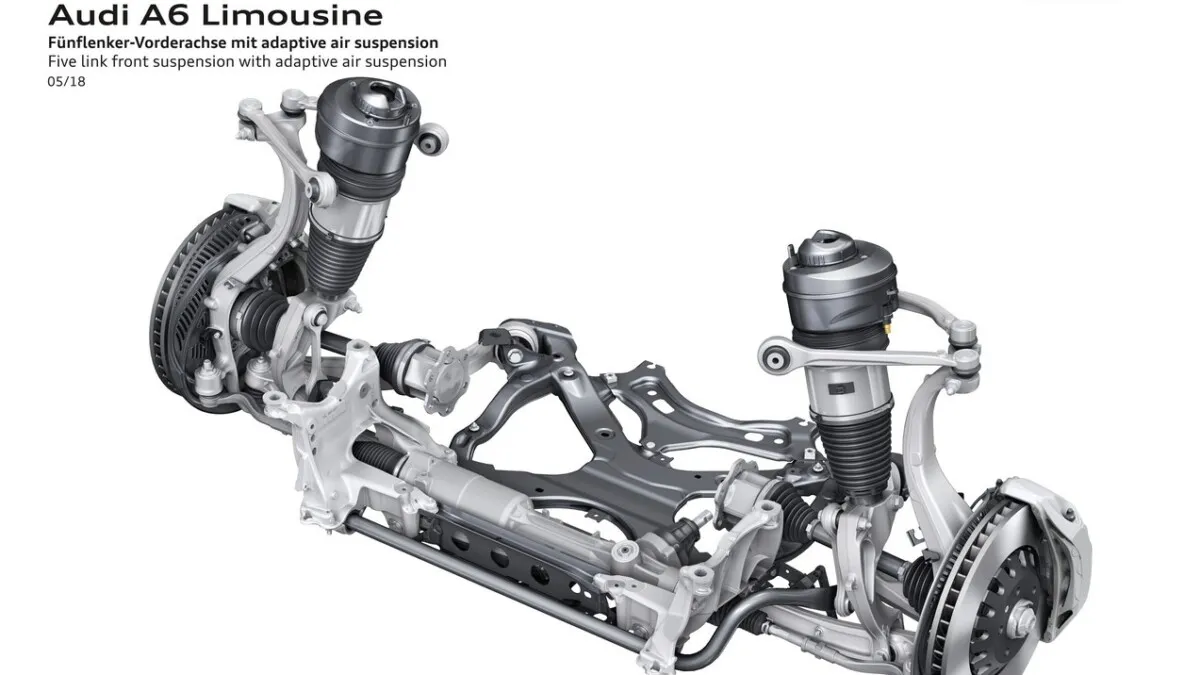 Five link front suspension with air suspension