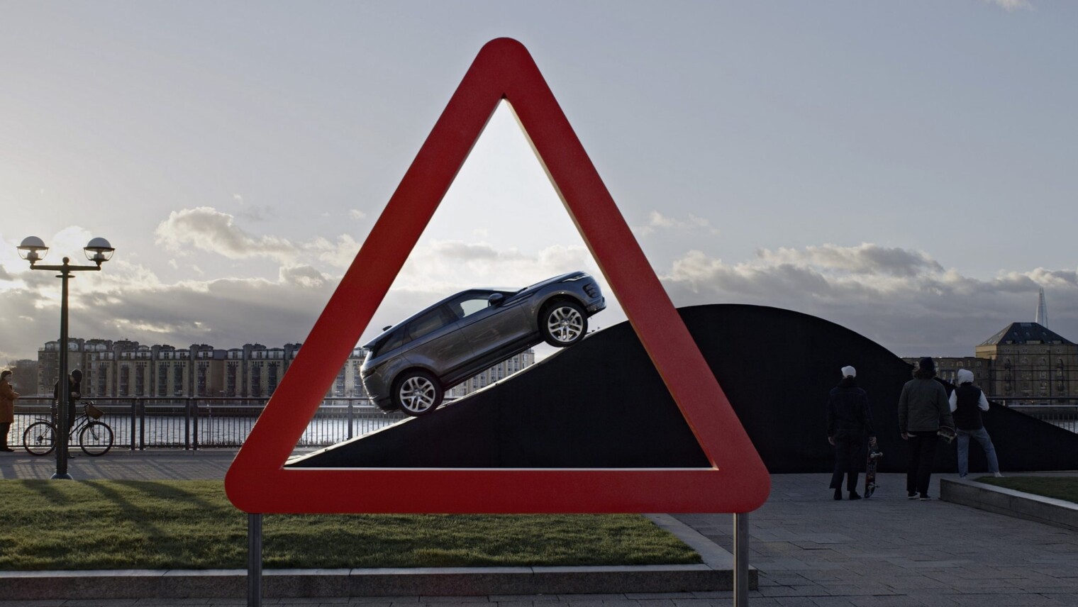 Range Rover Evoque Recreates Iconic Road Signs
