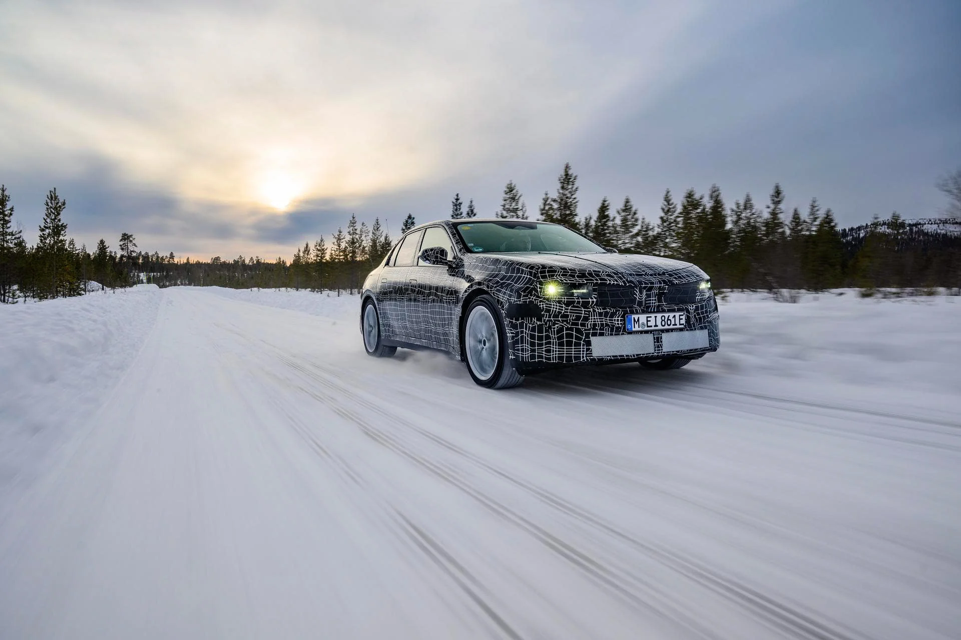 BMW i3 winter testing in Sweden