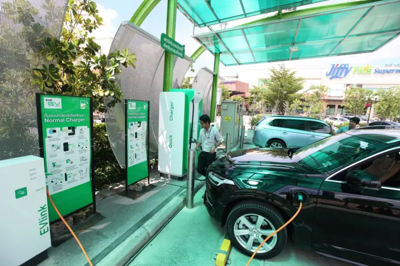 An electric charging station in Thailand